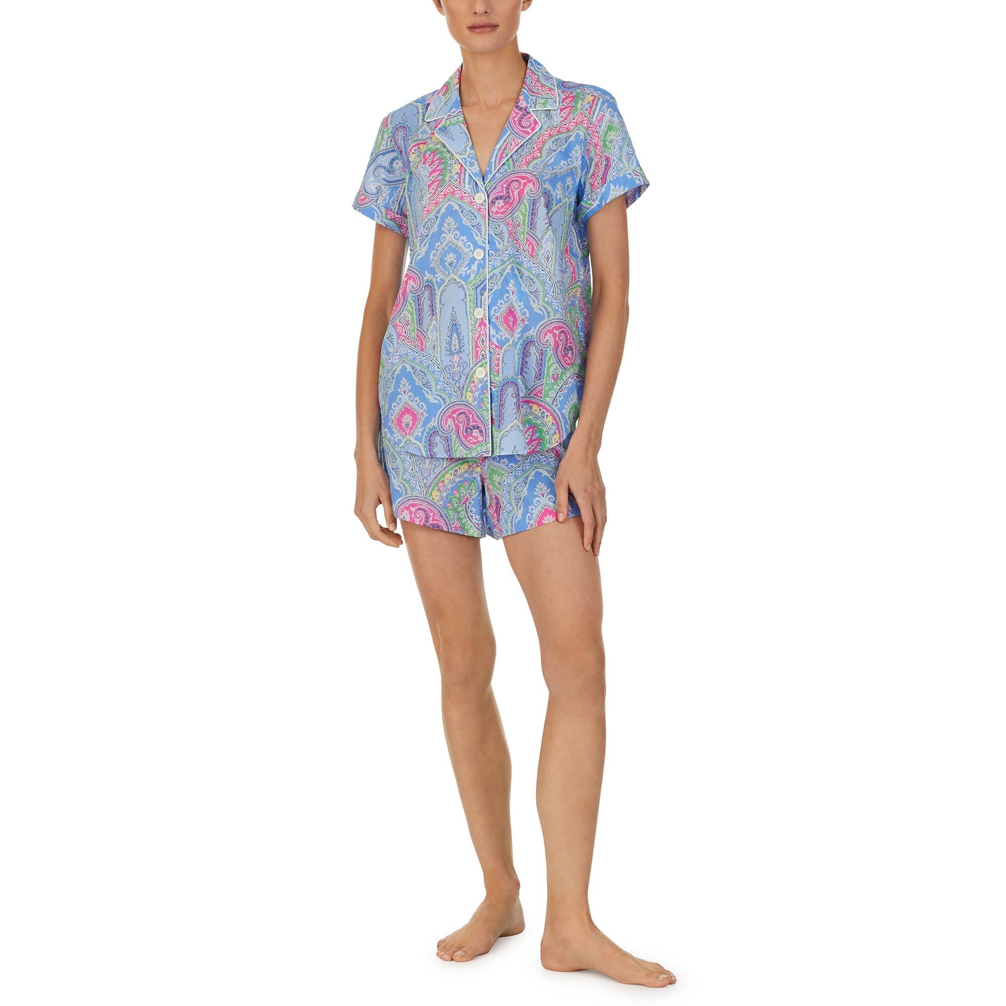 Women's Paisley Pattern Pure Cotton Pajama Set